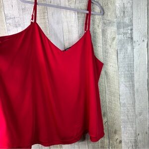 Torrid Size 4(4X)(26) FLAWED SNAGS & 1 SMALL SPOT Red Satin Cami w/Adj Straps
